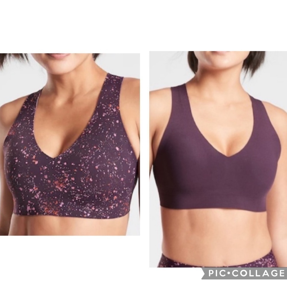 🌸2/$25 Athleta Purple Agate Crossover Bra Reversible Medium Impact